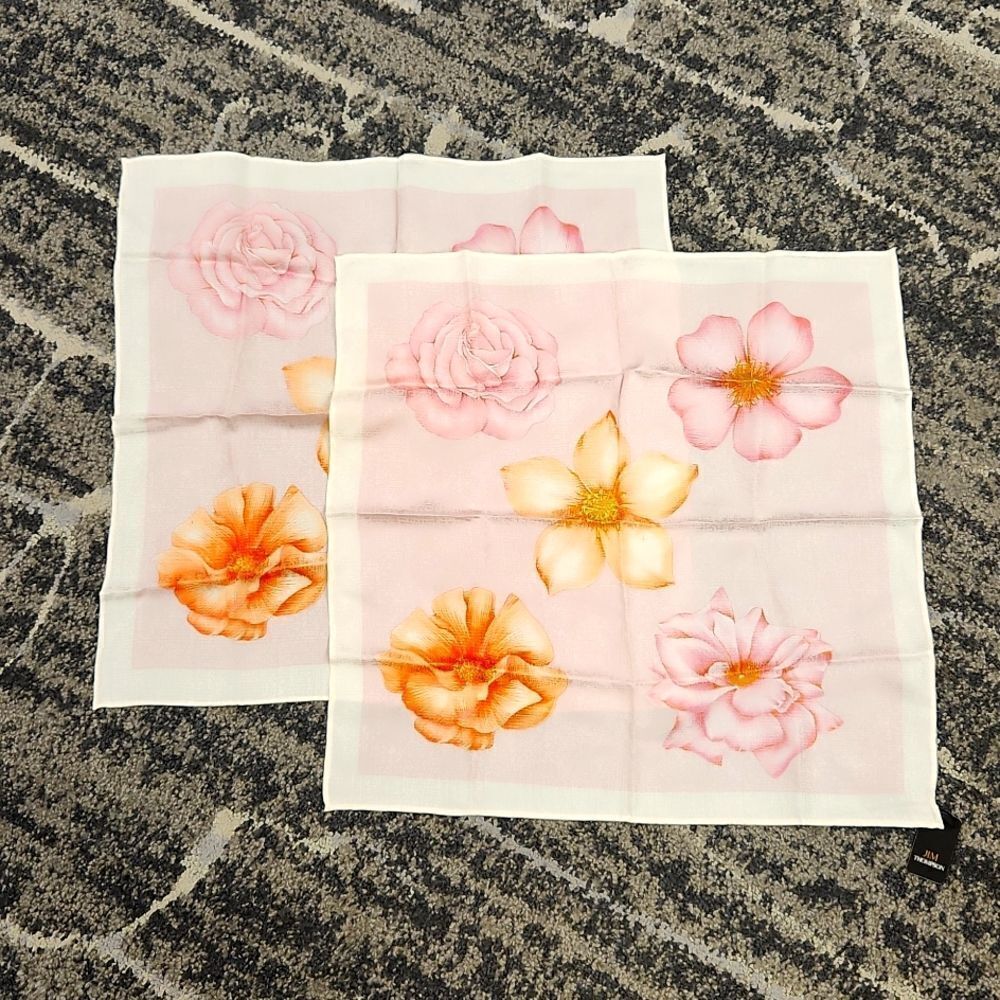 Jim Thompson 100% Silk Napkin Set of 2 NWT